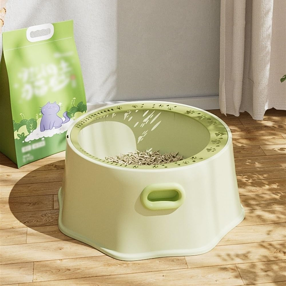 pet-supplies-open-cat-litter-box-with-scoop-easy-to-clean-install-for-rabbitsgreen