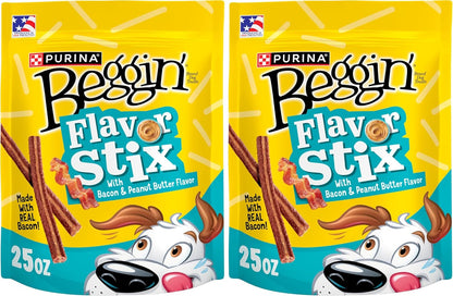 Purina Beggin' Flavor Stix with Bacon and Peanut Butter Flavor Dog Chew Stix - 40 Oz. Pouch9