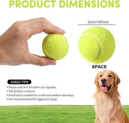 ZIYIZE Mini Tennis Balls, 6 Pack 2 Inch Dog Tennis Balls, Easy Catching Pet Playing Ball for 2 Inch Dog Ball Launcher4