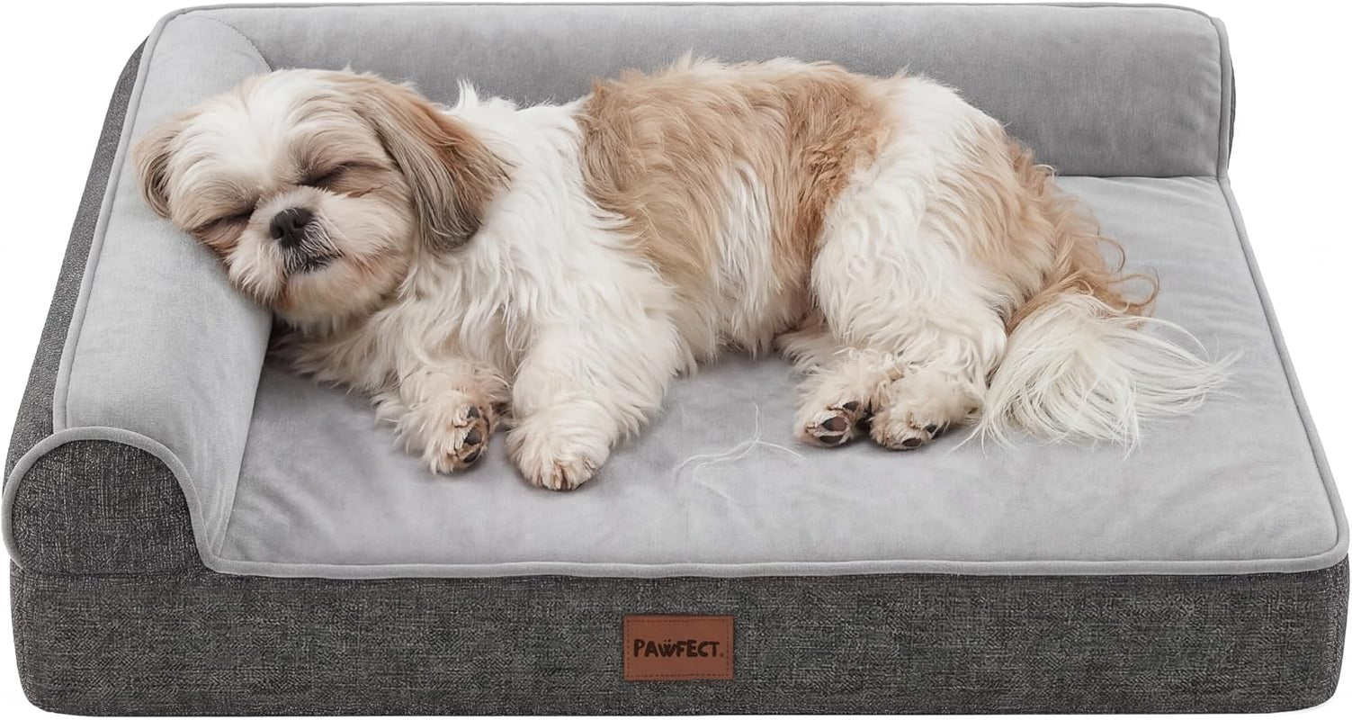 pawfect-orthopedic-dog-bed-for-small-medium-large-dogs-memory-foam-pet-bed-with-3-waterproof-covers-washable-removable-velvet-cover-supportive-bolsters-non-slip-base-medium-32-5x24-5x7-5
