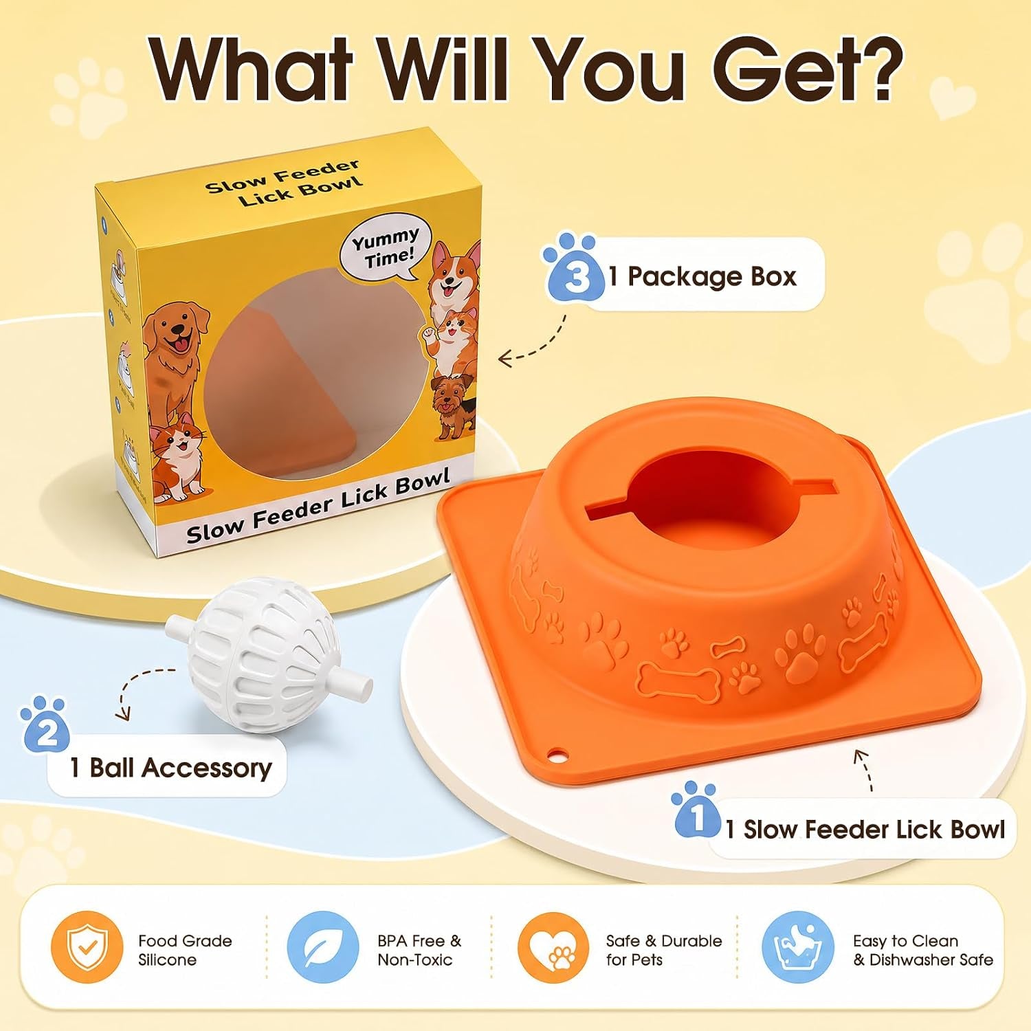 slow-feeder-dog-bowls-anti-slip-dog-lick-bowl-with-interactive-rolling-ball-anxiety-relief-liquid-treat-feeder-bone-broth-yogurt-licking-toy-for-small-medium-large-dogs-and-catsorange