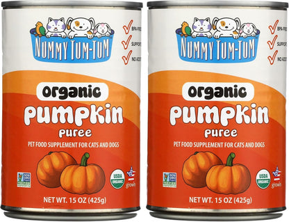 Nummy Tum Tum Organic Pumpkin for Dogs & Cats, 15 Ounce (Pack of 12) | USA Grown Pumpkins, Supports Healthy Digestion for Cats & Dogs, Great for Food Toppers, Treats, & Recipes11