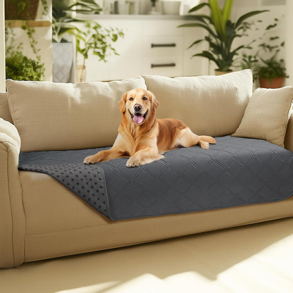 Luciphia 100% Waterproof Couch Cover Blanket for Dogs Anti-Slip Pet Couch Protector Sofa Mat Puppy Cat Blanket with Non-Slip Bottom, Navy Blue, 30X70 Inch16