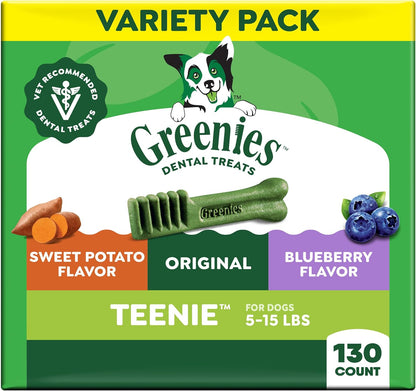 Greenies Teenie Natural Dental Dog Treats, Fresh Mint Flavor, 43 Count | Veterinarian-Recommended, for Dogs 5-15 Lbs, Cleans Teeth, Freshens Breath, Promotes Oral Health, 12 Oz. Pack17