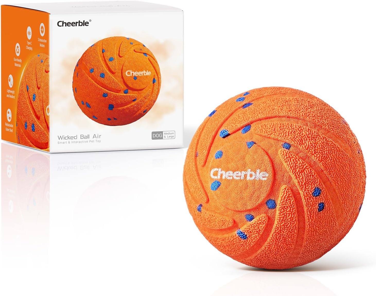 cheerble-smart-interactive-dog-toy-wicked-ball-air-automatic-moving-bouncing-and-rotating-e-tpu-material-ipx7-waterproof-rating-active-rolling-ball-for-puppy-medium-and-large-dogs