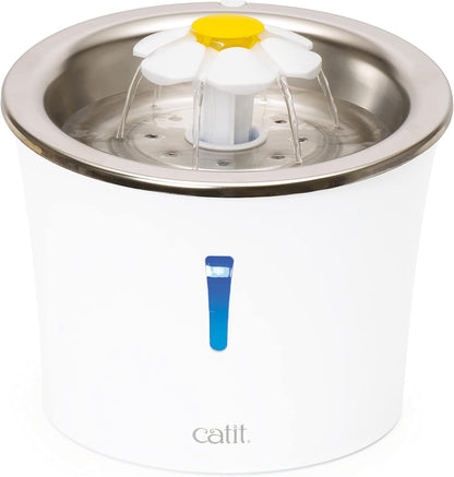 Catit Flower Fountain with Triple Action Filter, Cat Drinking Water Fountain, 3 L, Green | Cat Drinking Water Fountain15