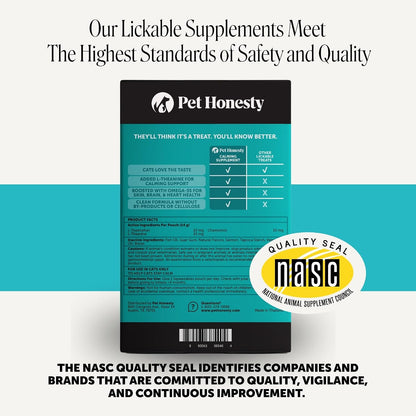 Pet Honesty Cat Lickable Treats with L-Theanine & Chamomile - Squeezable Puree Pouches for Cats - Behavior Support for Travel, Vet Visits, Grooming, & Separation (Salmon, 20 Ct)9