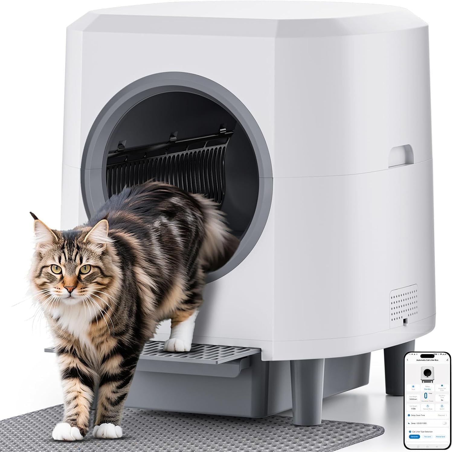 automatic-litter-box-self-cleaning-litter-box-odor-control-90l-capacity-large-with-app-control-and-safety-sensor-ellenpent-for-multiple-cats-large-cat-with-3-rolls-of-garbage-bags
