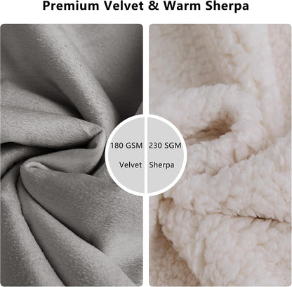 Waterproof Blanket for Dogs - Pet Throw as Furniture Protector | Cozy Sherpa & Smooth Velvet, Reversible and Machine Washable, for Couch and Bed, 60"X80", Dark Grey3