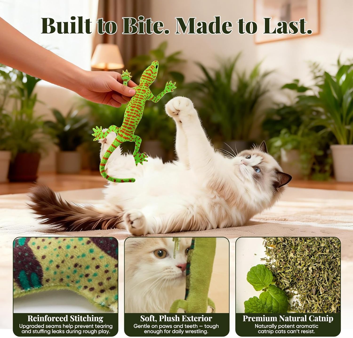 ciyvolyeen-4-pack-plush-lizard-catnip-toys-for-indoor-cats-lifelike-lizard-cat-toy-sparks-hunting-instinct-soft-plush-with-catnip-durable-design-boredom-relief-interactive-play