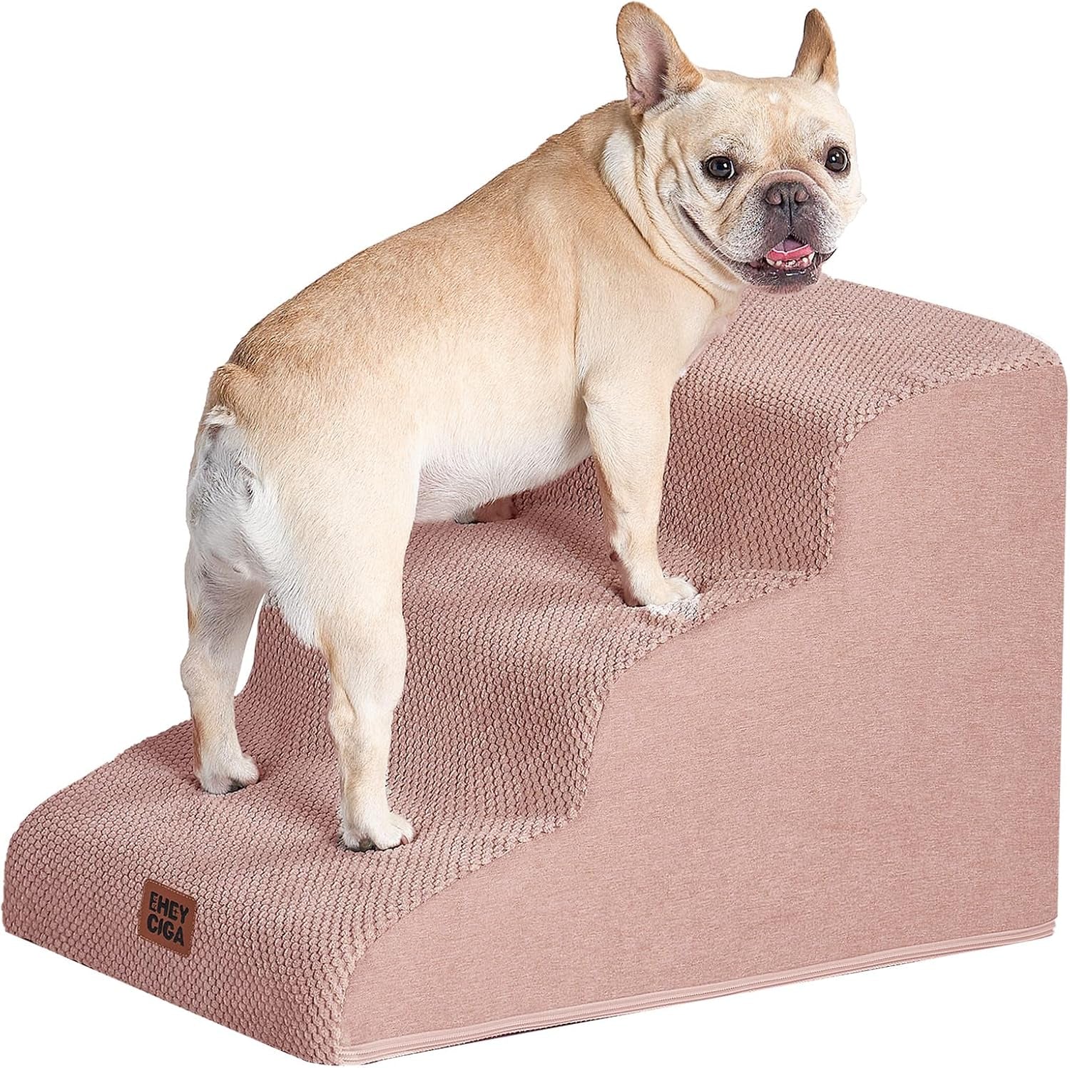 eheyciga-curved-dog-stairs-ramp-for-5-step-high-beds-22-6-h-dog-steps-33d-density-of-pure-foam-for-small-dogs-and-cats-pet-stairs-for-high-bed-climbing-non-slip-balanced-pet-step-indoor-grey