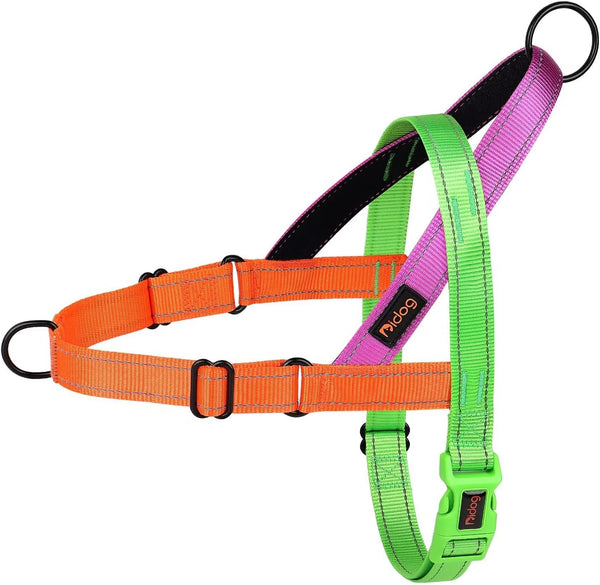 Didog No Pull Dog Harness for Large Dogs, Soft Padded Handle, Green, L | Quick Fit, Easy on and Off, Front Adjustable, Lightweight Vest, Colorful Reflective Strips, Easy for Walking and Training1