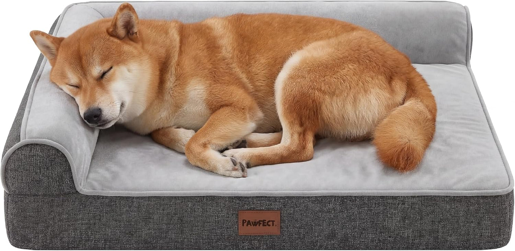 pawfect-orthopedic-dog-bed-for-small-medium-large-dogs-memory-foam-pet-bed-with-3-waterproof-covers-washable-removable-velvet-cover-supportive-bolsters-non-slip-base-medium-32-5x24-5x7-5