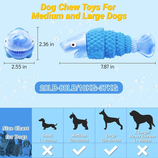 Wintour Tough Dog Toys for Aggressive Chewers, Indestructible Dog Chewers for Medium & Large Breeds, Squeaky Durable Chew Toys to Keep Them Busy, Reduce Boredom, Teeth Cleaning, Bacon Flavor5
