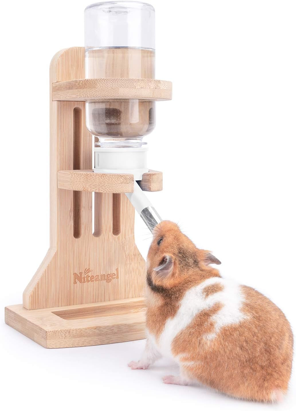 niteangel-hamster-water-bottle-with-stand-4oz-120ml-capacity-leak-proof-adjustable-height-far-away-cage-mess-wet-bedding-water-dispenser-for-syrian-dwarf-hamster-gerbils-mice-rat-or-small-pets