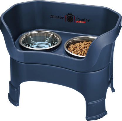 Neater Feeder Deluxe Mess-Proof Elevated Dog Bowls for Small Dogs (Up to 19 Lbs), 2 Height Adjustable (6” & 7.5”) No-Spill Raised Dog Bowl Stand, Stainless Steel Food Bowl Set, Made in USA, Cappuccino19