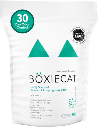 Boxie Premium Unscented Clumping Cat Litter 30+ Day Odor Control 16 Lb16