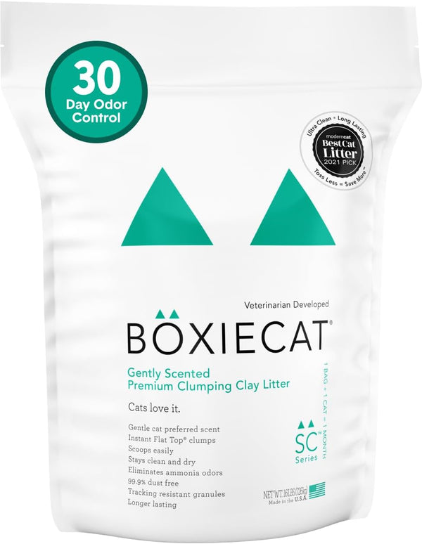 Boxie Premium Unscented Clumping Cat Litter 30+ Day Odor Control 16 Lb16