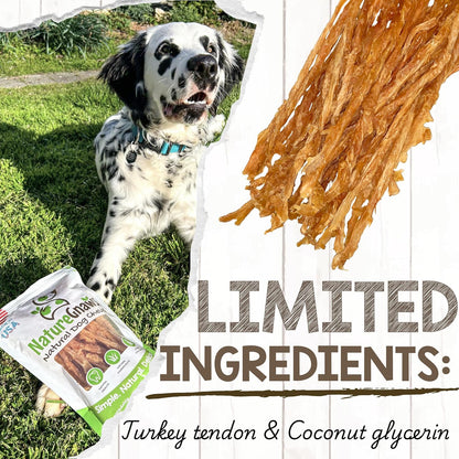 Nature Gnaws USA Turkey Tendons for Dogs (4Oz) - Delicious Grain Free Reward Snack for Small, Medium & Large Breeds - Premium Natural Dog Chew Treats3