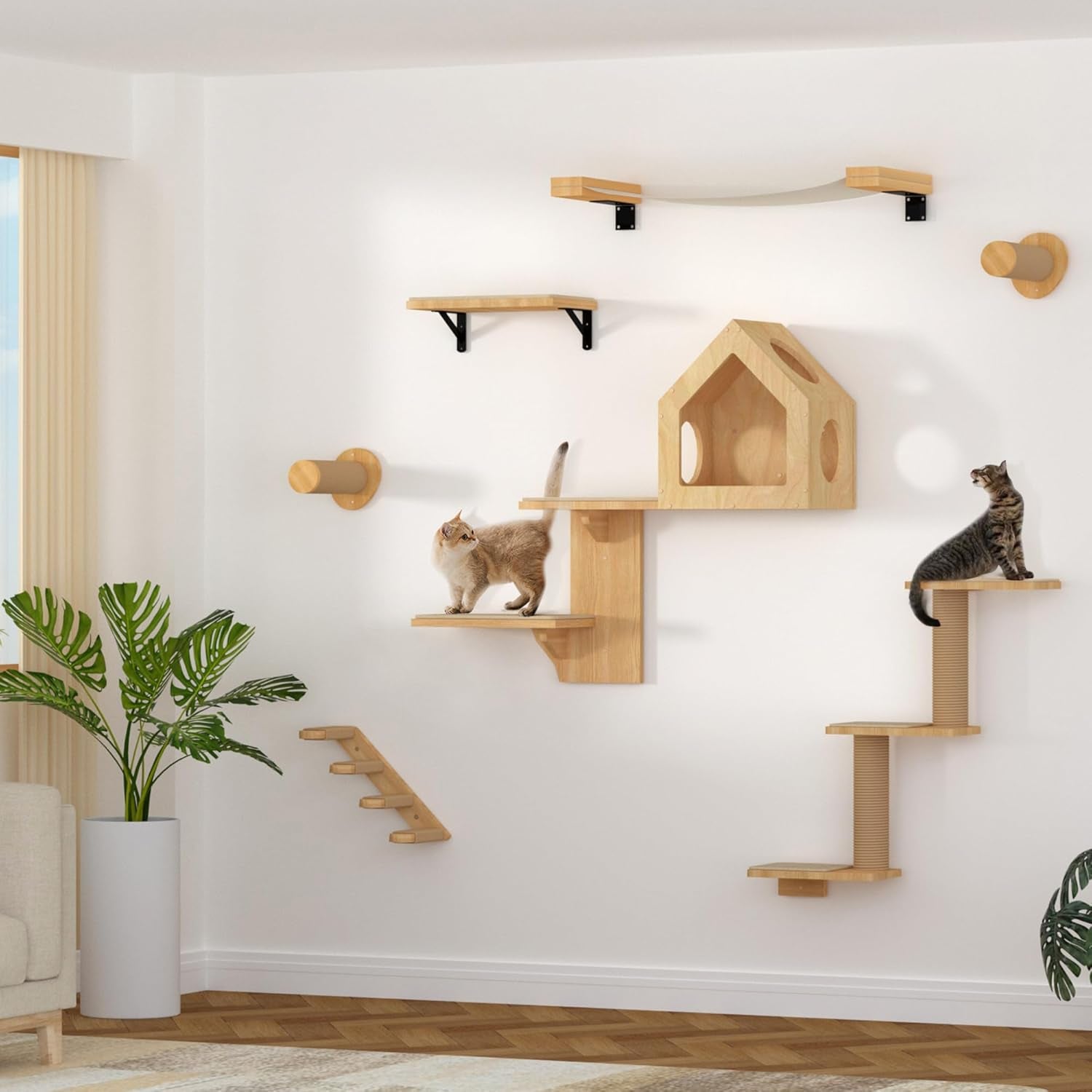 fukumaru-cat-wall-shelves-3-in-1-transformable-cats-scratching-post-solid-rubber-wood-diy-kitten-walls-jungle-and-perch-platform-supplies-suit-for-climb-play-nap-scratch