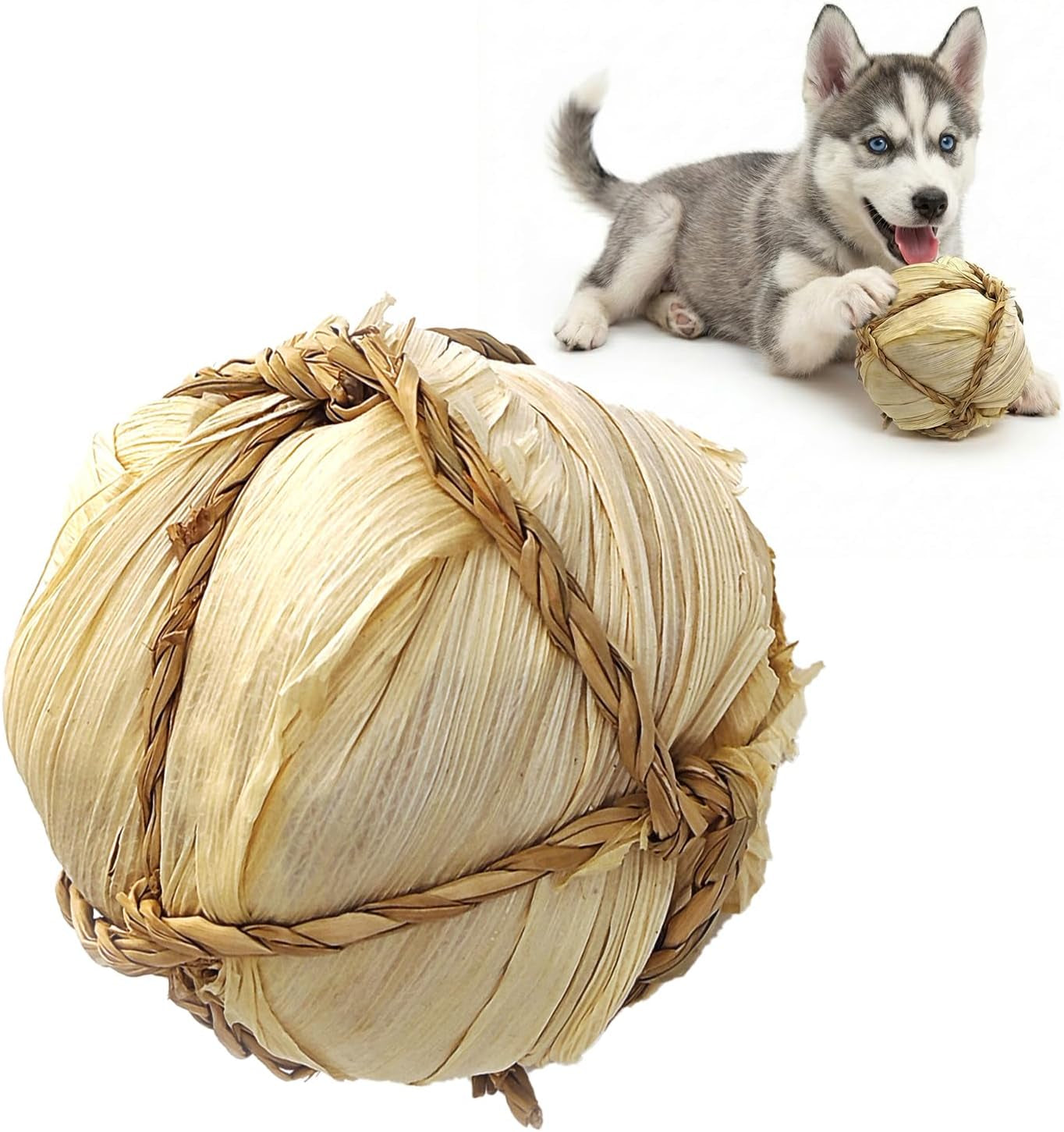 dog-chew-toys-3pcs-woven-grass-chew-ball-for-dogs-dental-teething-interactive-fetch-toys-outdoor-digestible-chew-ball-for-boredom-relief-seaweed-timothy-hay-cornsilk-cornleaf