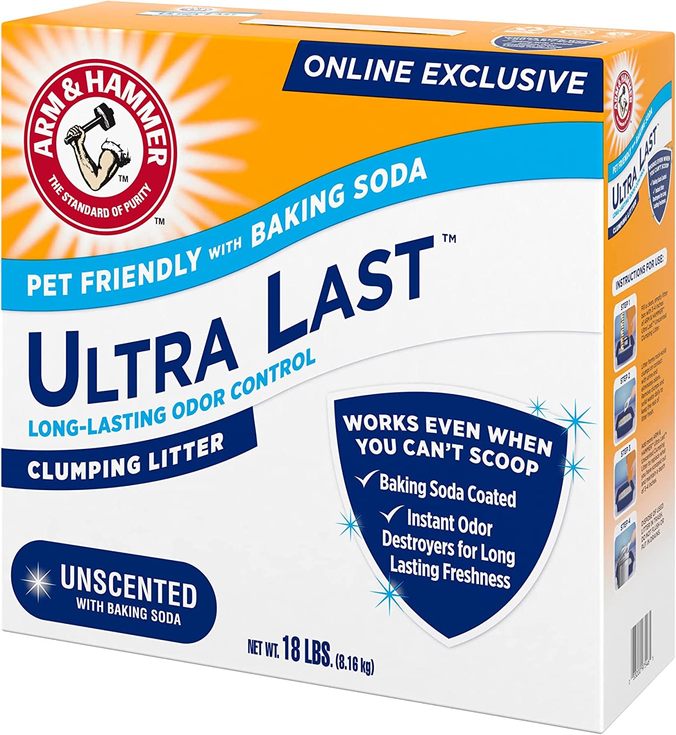 arm-hammer-ultra-last-clumping-cat-litter-unscented-multicat-18-lbs-clumping-formula-99-dust-free-pet-friendly-baking-soda-odor-control