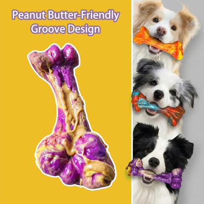 3-Pack Dog Chew Toys for Aggressive Chewers, Indestructible Bone | Tough Dog Toys for Medium Large Breed to Keep Them Busy,Dental Textured, Long Lasting,Beef Flavor8