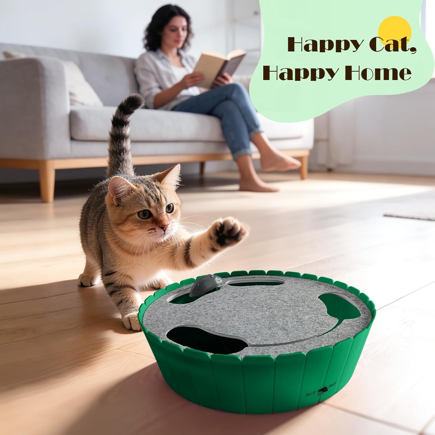 pawaboo-interactive-cat-toy-with-running-mouse-electronic-motion-cat-toy-automatic-teaser-for-indoor-cats-pop-and-play-hide-seek-cat-toys-hunting-mouse-for-pet-cat-kitten-play-fun-exercise-green
