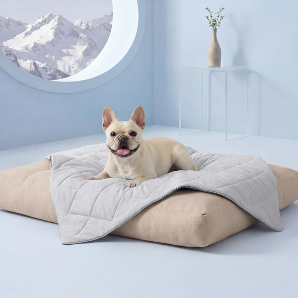 Luciphia Q-MAX>0.4 Cooling Dog Blanket Breathable Cold Pet Puppy Blue,29X40 | Silky Soft Self-Cooling; Summer Calming Mat; Easy Clean Washable; Lightweight Couch Protector for Dogs, Cats, and Puppies.13