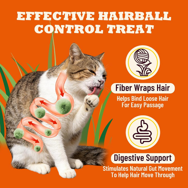 22 Tubes Lickable Cat Treats with Cat Grass & Taurine for Cats | Squeezable Cat Grass Treats for Indoor Cats with Taurine for Cats & Vitamins for Hairball Control & Digestive Health4