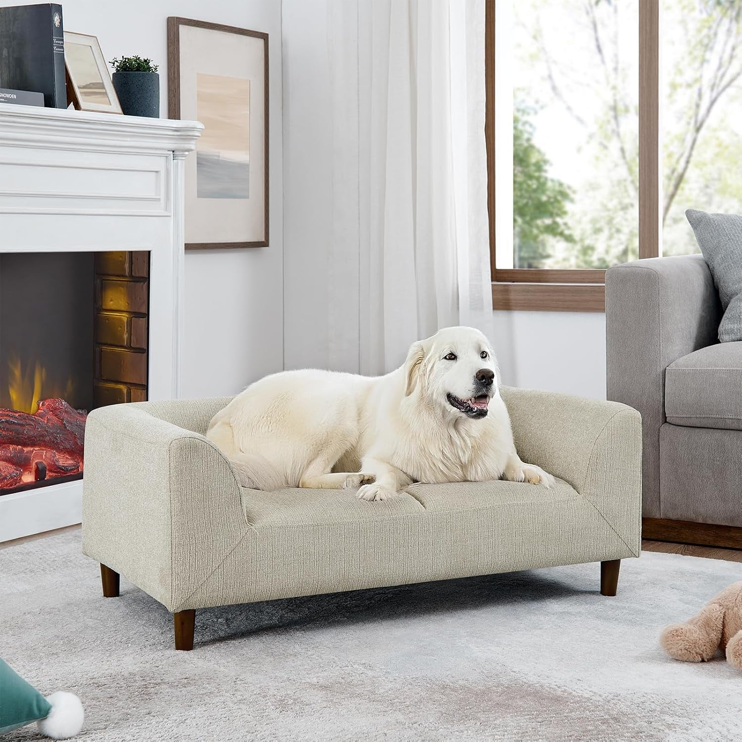39-75-modern-pet-sofa-with-backrest-and-armrests-comfortable-foam-cushion-dog-couch-for-small-and-medium-dogs-stable-leg-design-for-living-room