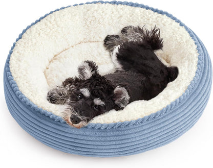 Love'S Cabin round Donut Cat and Dog Cushion Bed, 20In Bed for Cats or Small Dogs, Anti-Slip & Water-Resistant Bottom, Super Soft Durable Fabric Pet Beds, Washable Luxury Cat & Dog Bed Gray45