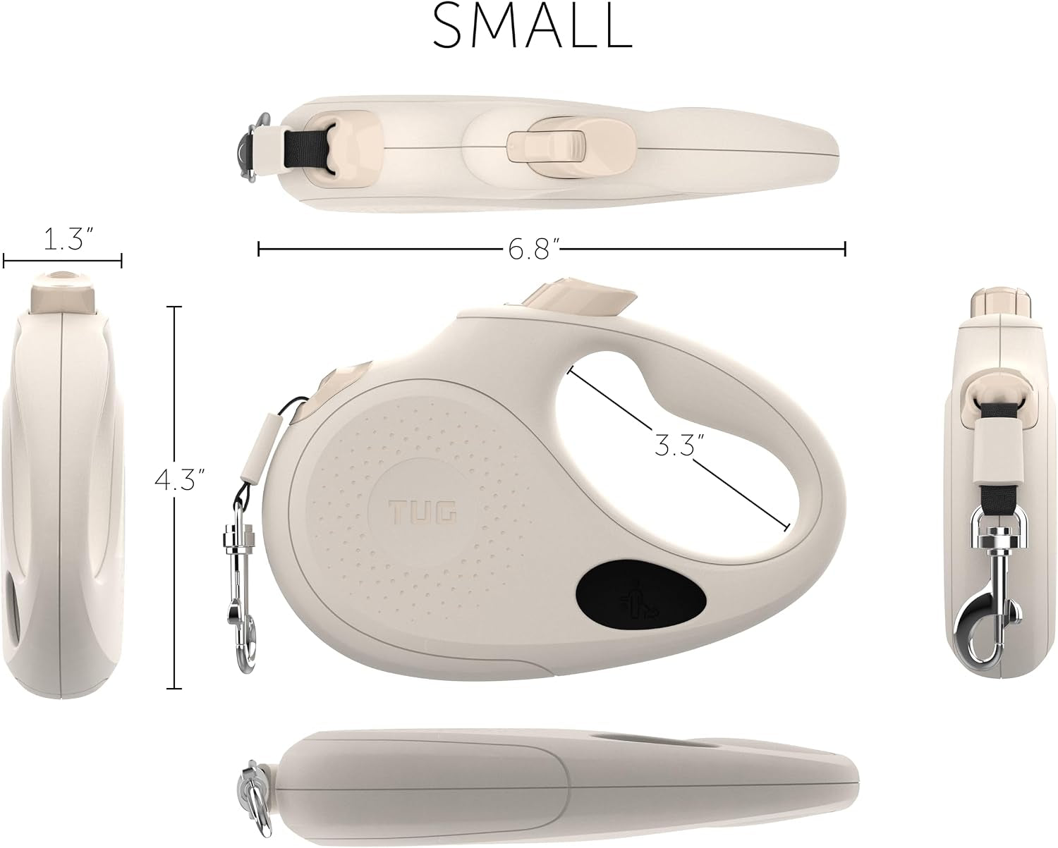 tug-oval-360-tangle-free-retractable-dog-leash-with-integrated-waste-bag-dispenser-small-cream