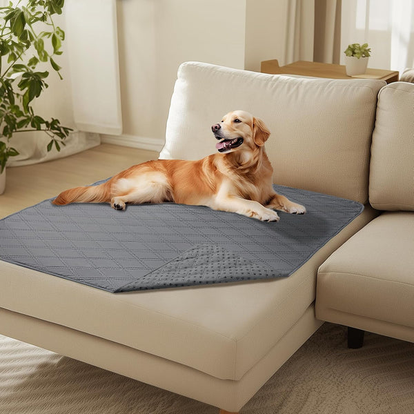 Luciphia 100% Waterproof Couch Cover Blanket for Dogs Anti-Slip Pet Couch Protector Sofa Mat Puppy Cat Blanket with Non-Slip Bottom, Navy Blue, 30X70 Inch25
