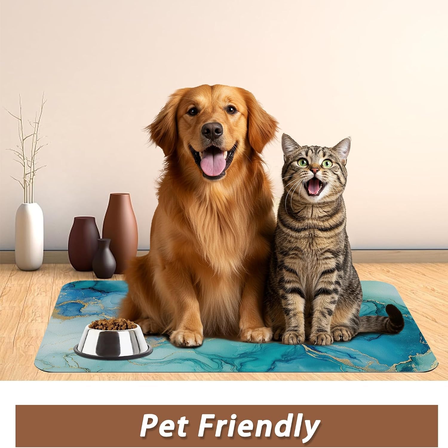 marble-dog-cat-food-mat-blue-teal-turquoise-gold-absorbent-pet-feeding-mat-with-rubber-backing-non-slip-water-bowl-placemat-indoor-pet-accessories-supplies-12x20