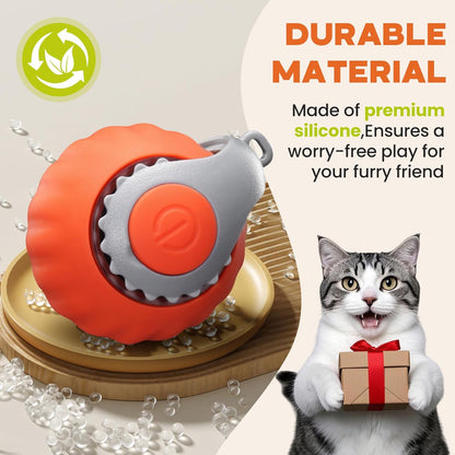 Interactive Cat Toy for Indoor Cats, Two Speed Smart Automatic Cat Toy Moving Ball with Tail, Rechargeable Motion Activated Cat Toys for Bored Indoor Adult Cats (Adapter Not Included)6