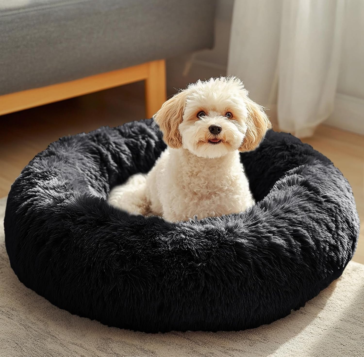 jollyvogue-small-dog-bed-calming-soft-anti-anxiety-donut-cat-bed-washable-round-fluffy-cushion-for-small-and-medium-pets-20