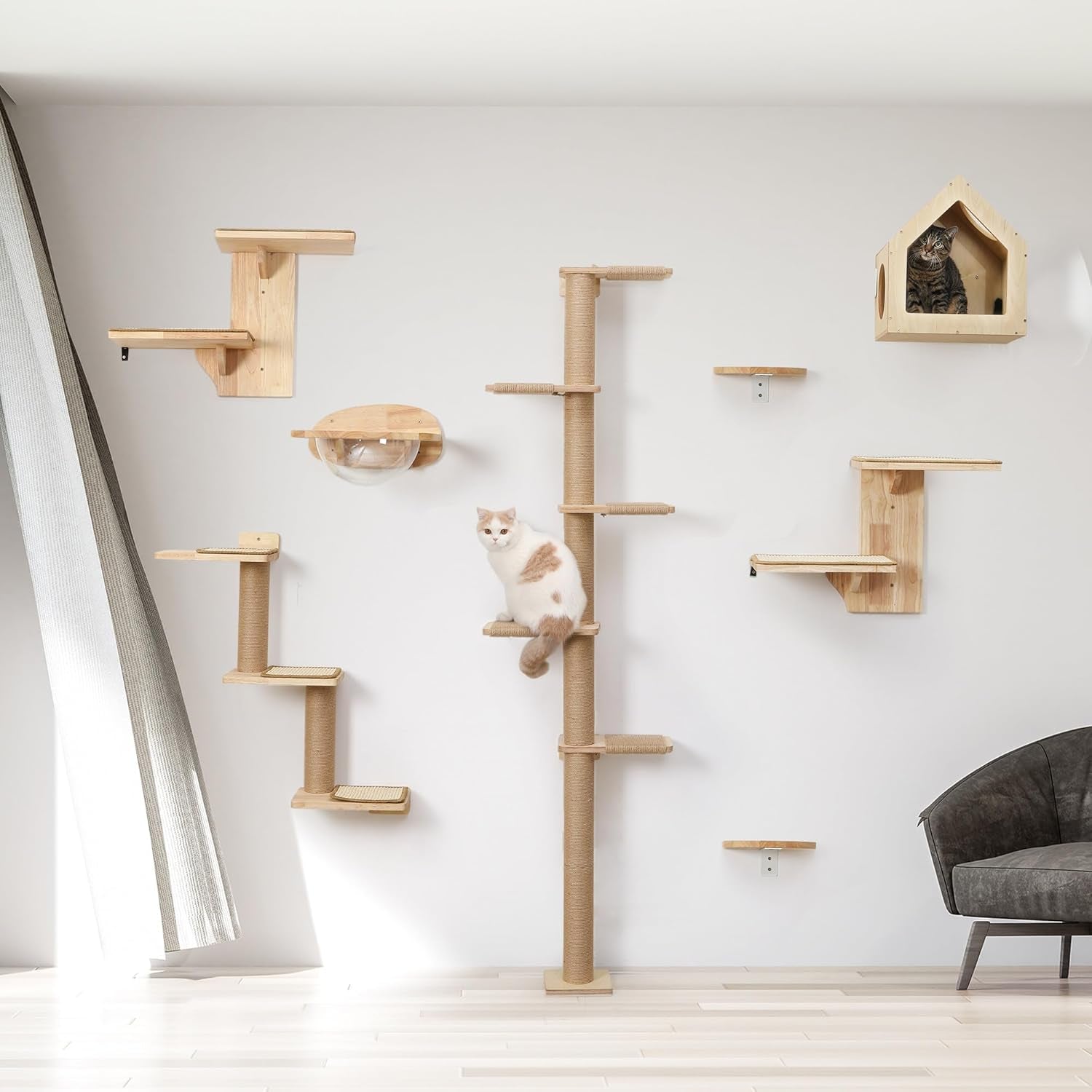 fukumaru-cat-wall-shelves-3-in-1-transformable-cats-scratching-post-solid-rubber-wood-diy-kitten-walls-jungle-and-perch-platform-supplies-suit-for-climb-play-nap-scratch