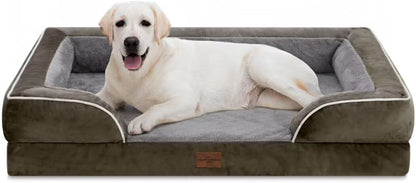 Comfort Expression Orthopedic Dog Bed for Extra Large Dogs with Bolster | Waterproof Dog Couch Bed with Washable Cover & Non-Slip Bottom, Supportive Egg Crate Foam XL Pet Bed, 42X30 Inch121