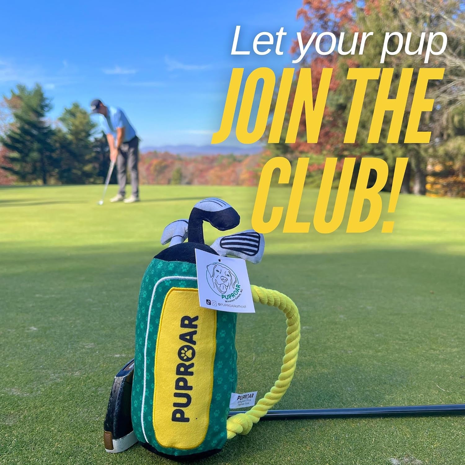 puproar-golf-dog-toy-dog-birthday-gift-funny-squeaky-plush-rope-golf-bag-toy-for-small-medium-large-breeds