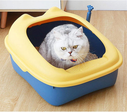 Dog Potty Training Toilet ﻿ Oversized Cat Litter Tray Detachable Frame with Shovel No Overflow Box with Bright Plastic Surface Treatment No Sprinkler Toilet(A)1