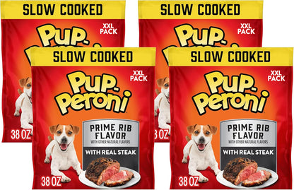 Pup-Peroni Dog Training Treats Made with Real Beef, 8 Bags (5.6 Oz. Each) | Slow Cooked 2.5+ Hours for a Tender Texture & Rich, Meaty Taste. 24% Protein. No Fillers. No Red 40.32