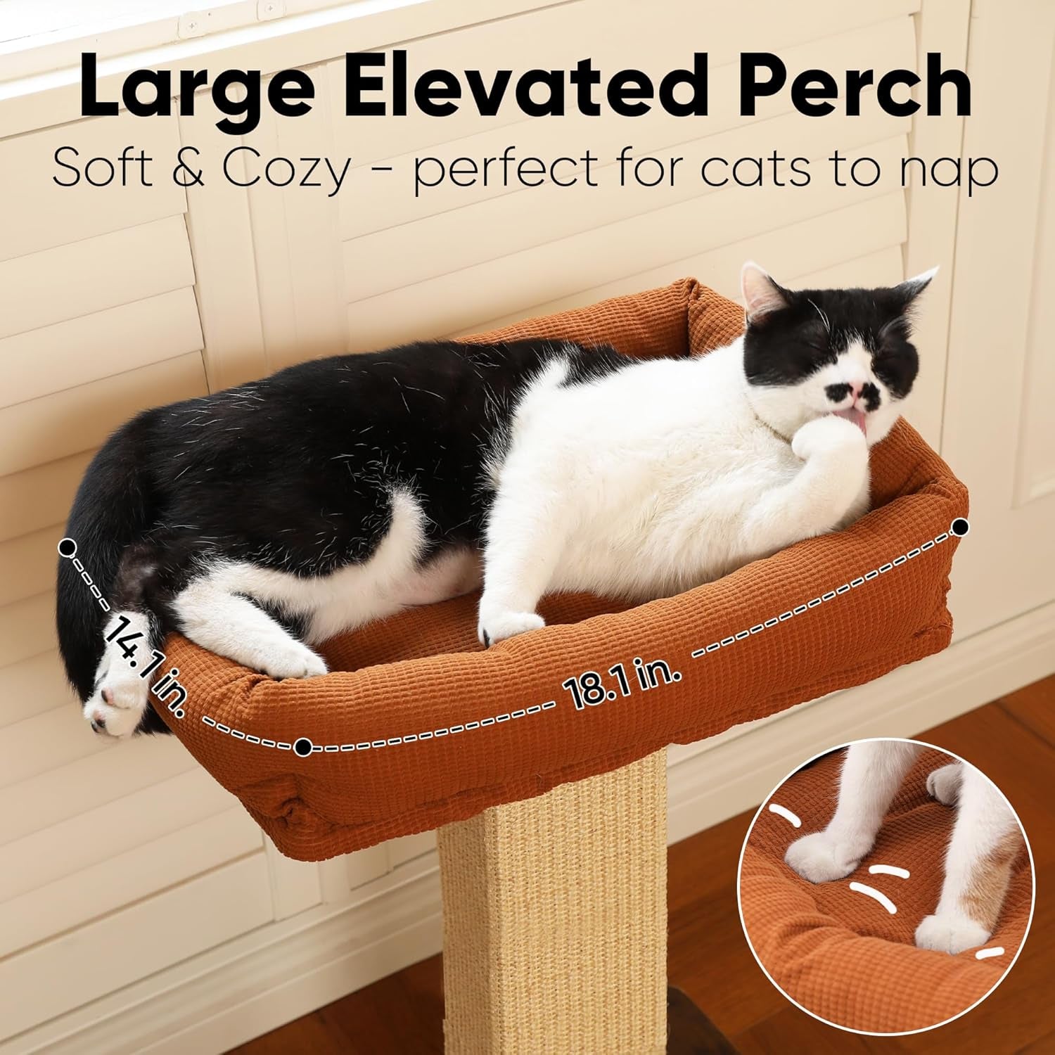 fukumaru-retro-style-cat-scratching-post-with-perch-for-indoor-adult-cats-28-7-elevated-tall-cat-bed-solid-wood-large-cat-scratcher-tower-with-bed-aesthetic-cat-tree-furniture-with-natural-sisal