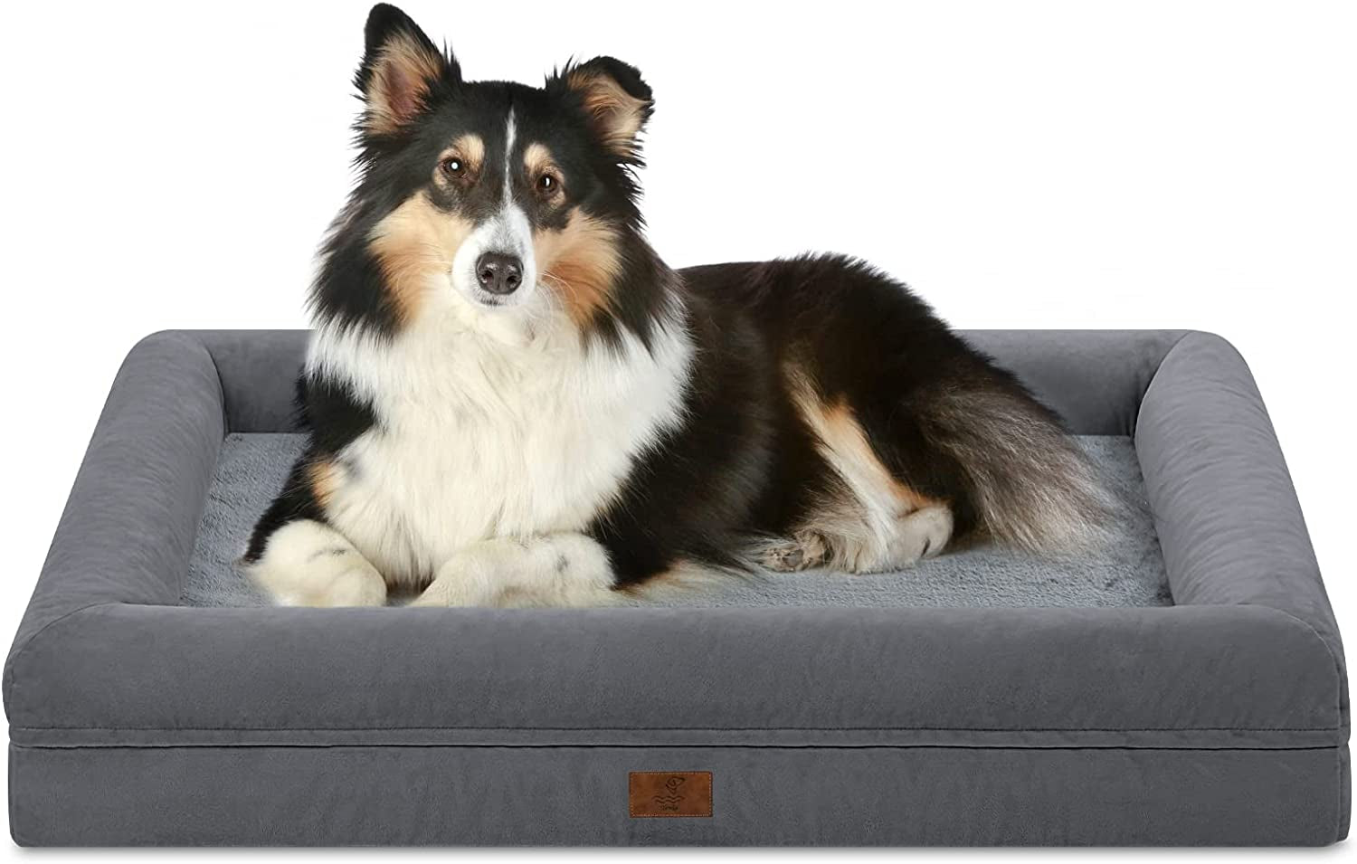 xl-orthopedic-waterprood-dog-bed-for-extra-large-size-dogs-360-degree-bolster-support-egg-crate-foam-waterproof-liner-non-slip-bottom-machine-washable-cover-45-x-35-inch