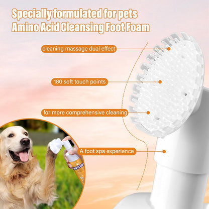 Paw Cleaner for Dogs and Cats,Magic Foam - Clean Paws No-Rinse Foaming Cleanser-Dry Shampoo, Foot Cleaner Brush - with Rose Extract, Odor Control Wash - Good for Puppy2