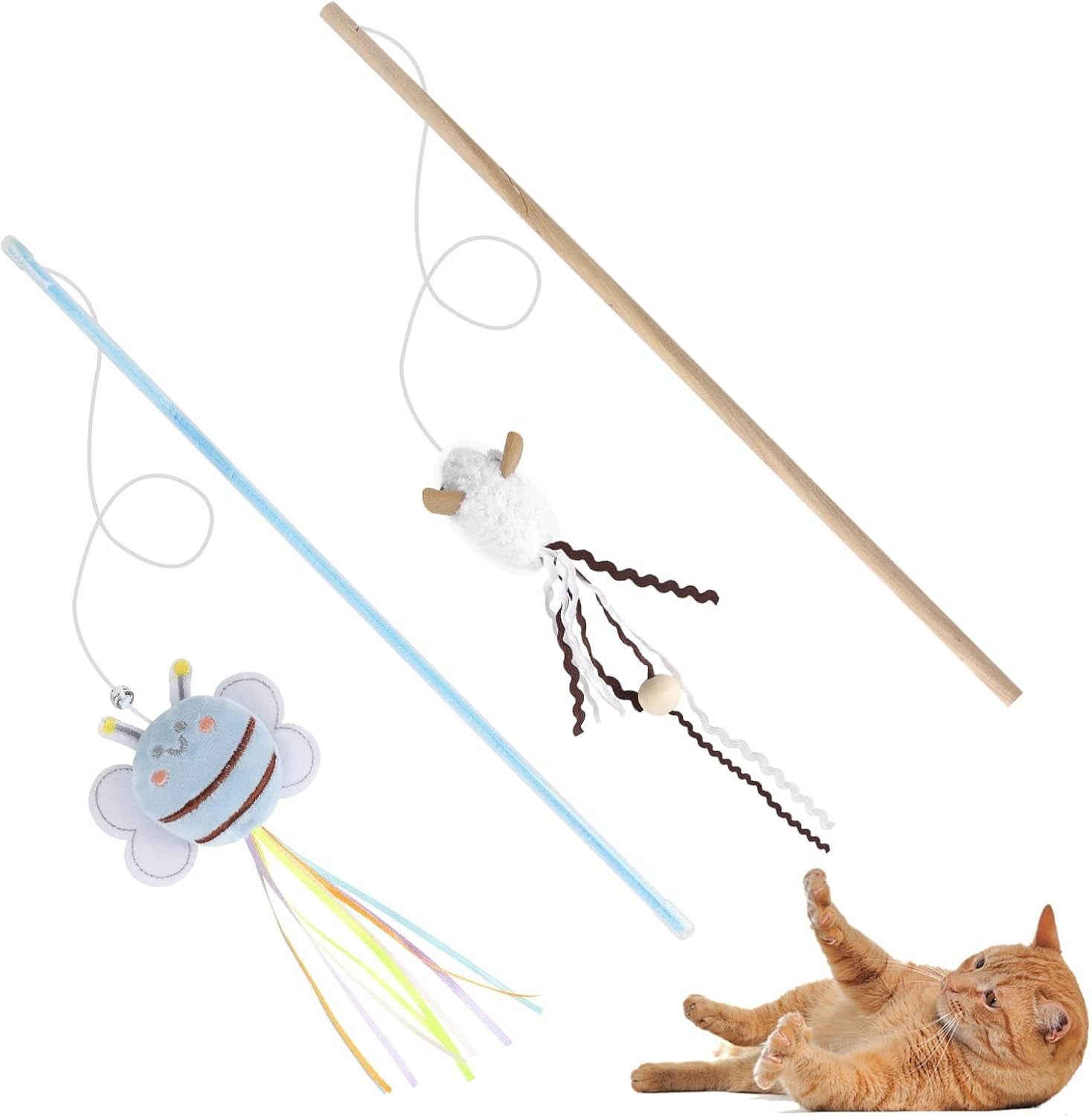 nowfresh-cat-wand-toy-set-2-pcs-interactive-cat-teaser-wands-with-cute-bee-mouse-designs-equipped-with-bells-and-streamers-to-captivate-your-cat-s-attention