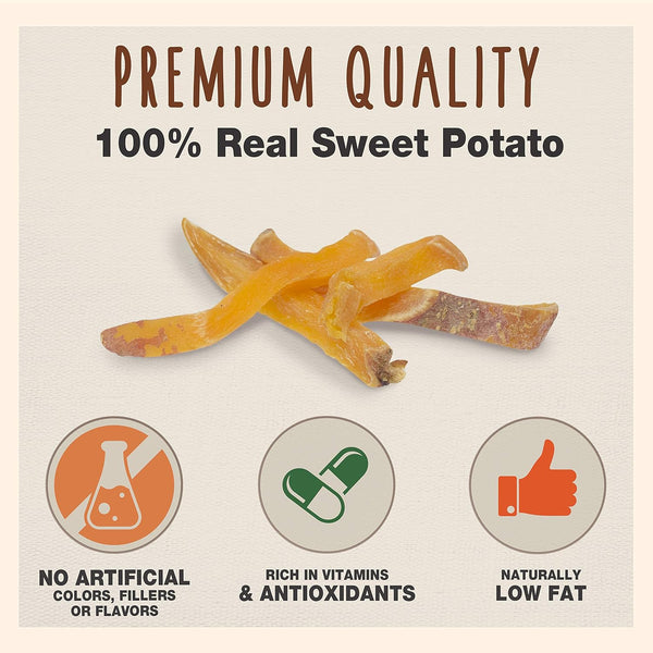 Cadet Gourmet Sweet Potato Steak Fries Dog Treats, 1 Lb | 100% Real Sweet Potato, Healthy Natural Chewy Dog Treats, Single Ingredient, Dog Training Treats, for Small & Large Dogs2