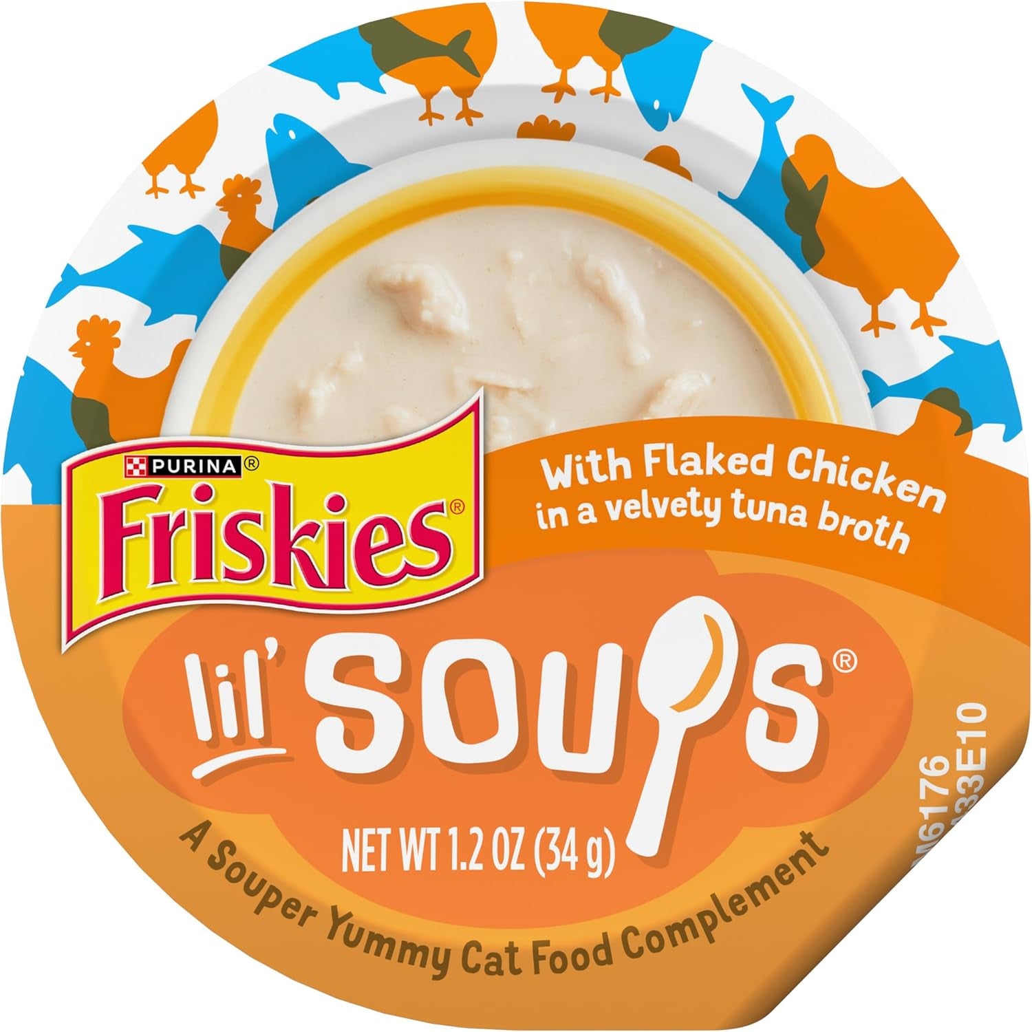 friskies-purina-natural-grain-free-wet-cat-food-lickable-cat-treats-lil-soups-flaked-chicken-1-2-oz-tubs-pack-of-16