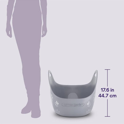 Litter Genie Cat Litter Box | Portable, Open, High Sided Cat Litter Box with Handles | Flexible Plastic Litter Box | Comfortable, Easy-Clean Cat Box9