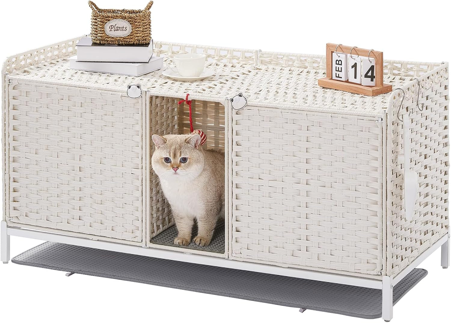 setvson-cat-litter-box-enclosure-furniture-rattan-pe-kitty-house-natural-handwoven-pe-rattan-with-2-soft-mats-heightened-metal-feet-2-s-hooks-30-3-x-18-3-x-28-in-spacious-interior-kitty-cabinet